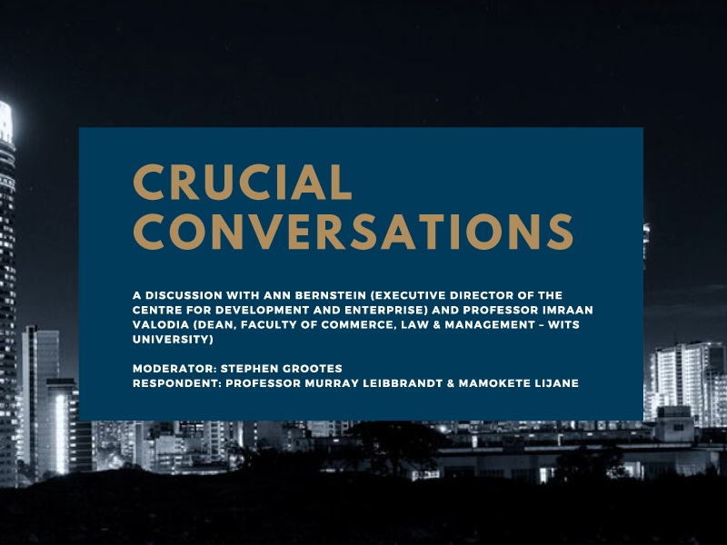 Crucial conversations event with Imraan Valodia